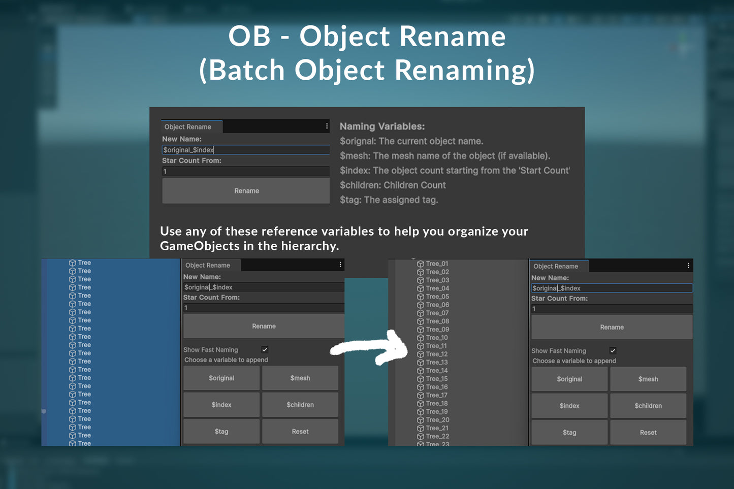 OB - Object Rename | Unity Tool