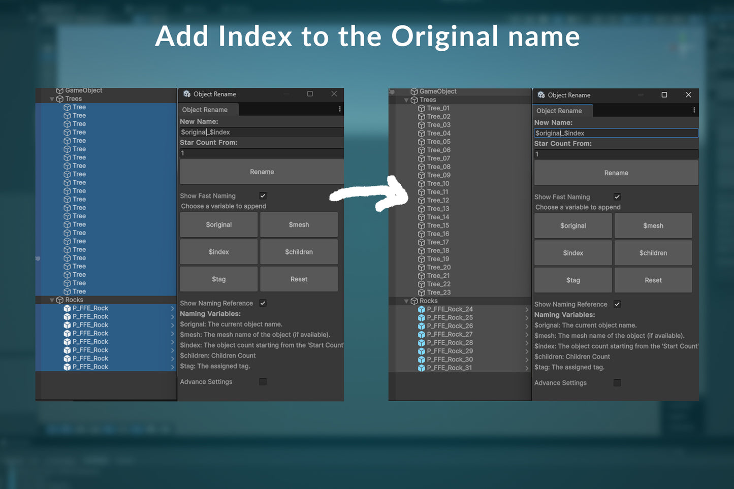 OB - Object Rename | Unity Tool